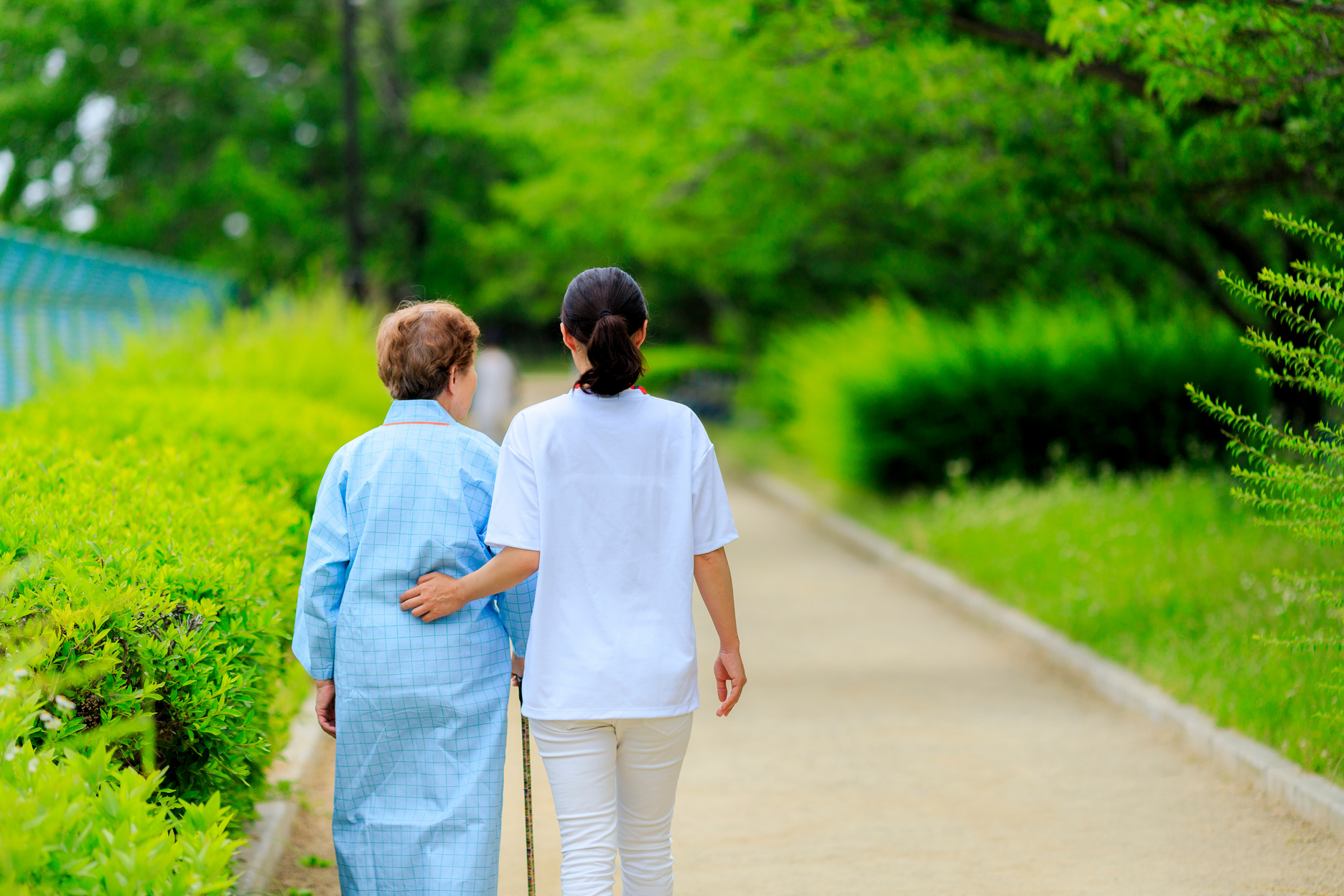 Caregiver and senior women